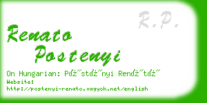 renato postenyi business card